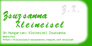 zsuzsanna kleineisel business card